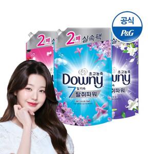 다우니 초고농축 섬유유연제 탈취파워 리필 혼합1.6Lx3개
