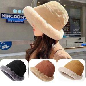 LND 퓨어 퍼 방한모자 코듀로이 털 여성 겨울 벙거지 버킷햇 비니 WFKLA7B