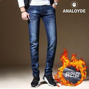[아날로이드]남성빅사이즈팬츠 융본딩진 스판 워싱데님 기모 남자청바지_MP08