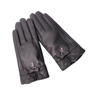 [M.U] 엠유장식리본 스마트터치 여성 가죽장갑 MH-41404