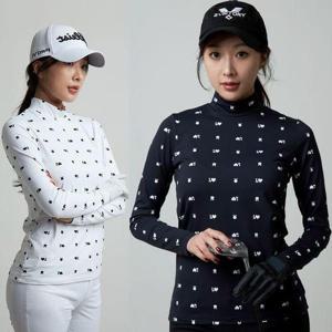 [럽인골프]투빅토리 FW시즌 러브토끼 기모안감 반목티 여성골프웨어