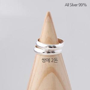 [이쁜] 은쌍가락지 실버반지 (실버 2)