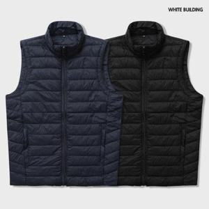 [화이트빌딩]남자패딩조끼 경량 덕다운 남여공용 하이넥 커플 조끼
