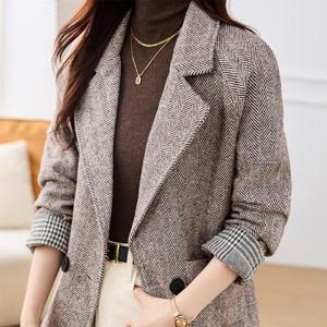 [패션시그널] 더블버튼 헤링본 자켓 249036