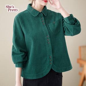 [쉬즈프리티] 베베코듀로이라운딩셔츠 L까지_여성셔츠