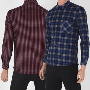[퍼스트클로]남성 겨울 융기모 셔츠 남자 체크셔츠 정장 와이셔츠 남방모음