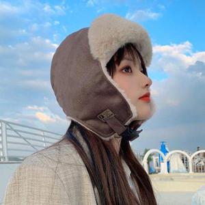 [홀리지]리오니 여성 겨울 방한 털모자 트루퍼햇