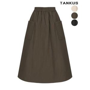 [탱커스]여성 포켓 패딩 플레어 스커트