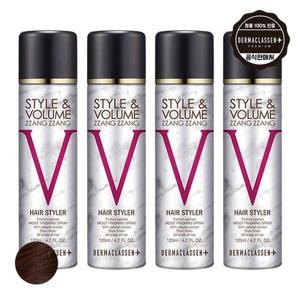 [기타 (뷰티)]더마클라센 스타일앤 볼륨짱짱 흑채 스프레이 자연갈색 120ml x4