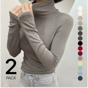 설세라 /  설세라  (1 + 1) 단독 멋스러운 슬림 이너목폴라 얇은폴라티_15컬러