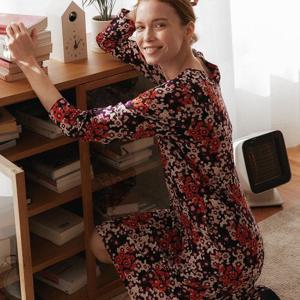 [라페어] 블러썸 퍼플 롱 원피스 LWOFH401-PU