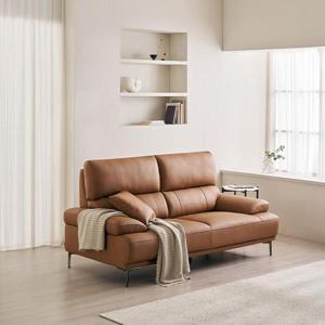 [삼익가구]포번 프리미엄 천연면피 소가죽 3인용 소파(스툴제외)