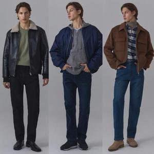 [뱅뱅어패럴]뱅뱅 25FW 남성 겨울 기모 본딩  라이크라 스트레이트 데님