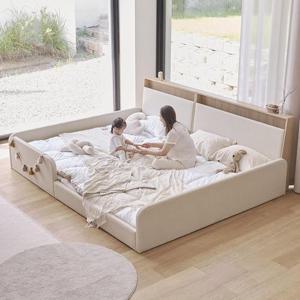 아씨방가구 레이업 조명 수납형 패밀리침대 네스트형 SS+Q (독립매트)