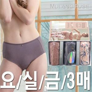 [제이투와이]여성 면스판 4중안심 에티켓 방수 빅사이즈 요실금팬티 3매입(90-110) WW730