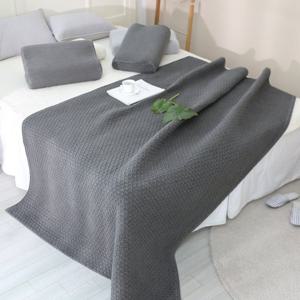 [이솔홈] 국내산 순면 피그먼트 침대 패드 이불 (Q)