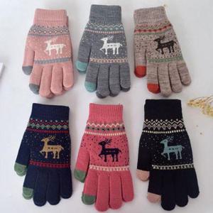 남녀공용 사슴 겨울패션 니트장갑 방한장갑 터치장갑 (W9ACC53)