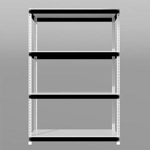 [컬러믹스 앵글선반] 폴던스랙 1400 600 높이 2000 4단 앵글 1.6t+고급코팅상판