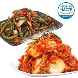 [해뜰] 겉절이 김치 2kg + 열무 얼갈이 김치 2kg