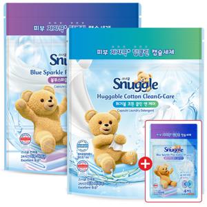 스너글 실내건조 간편 캡슐세제 2종 대용량 30개입 (+ 사은품 4P) (블루스파클/허거블코튼) 택1