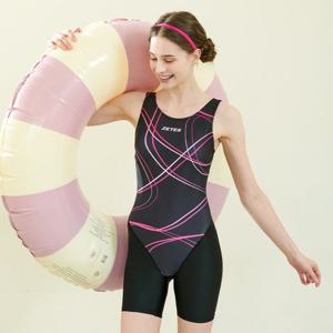 제테스 여성 아쿠아 DT 3부 반신 실내 수영복 PK Line  L_9A4312