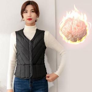 여자조끼 여자 방한 조끼 스타일 가을 겨울 퀼팅 누빔 포켓 패