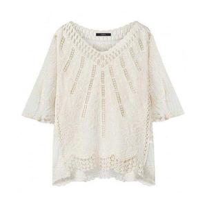 [GGPX]플라워 펀칭 오버핏 블라우스 (GPCBA010D)