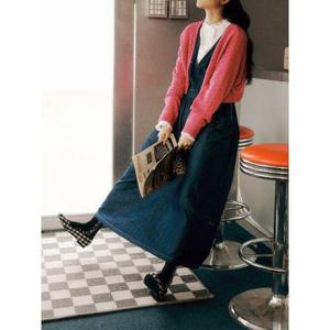 [써스데이아일랜드]딥 브이넥 레이어드 데님 원피스(T236MOP159W)