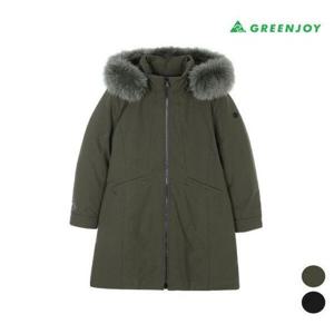 [그린조이]여성 솔리드 다운 하프 점퍼