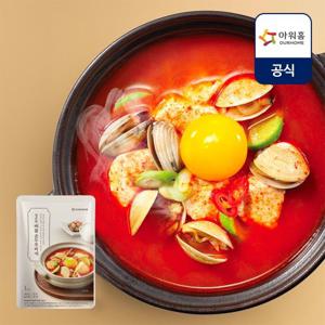 [아워홈] 해물순두부찌개, 알탕, 짬뽕탕, 버섯들깨탕, 사골설렁탕 (실온) 400g x 5개 中 택2 (총 10개)