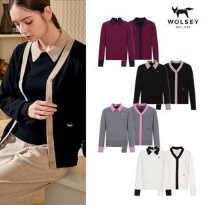 [울시]25FW 여성 앙상블 가디건+풀오버니트 2종 세트