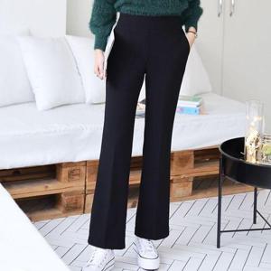 [삐까삐까]밍크 기모 슬림 부츠컷 슬랙스 롱밴딩 겨울 바지 하이웨스트 스판 여성 정장팬츠