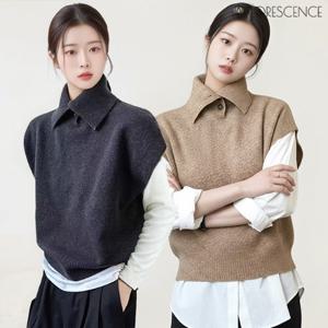 [플로레센스]델리스반팔반목니트베스트2종