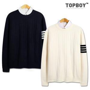 [탑보이] 캐시미어 골지 탑 라운드 니트 (MD247)