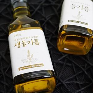 [국산들깨] 고흥 들기름 180ml + 생들기름 180ml