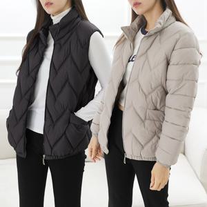 ★타임특가★ [2종SET] 데일리 하이넥 웰론 패딩 조끼/자켓 (4color)