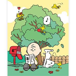 DIY 보석십자수 피너츠 스누피 캔버스형 DAILY 러브레터 40x50