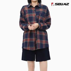 스콰즈 여자 루즈핏 셔츠 데일리 체크셔츠 긴팔셔츠 SCR170