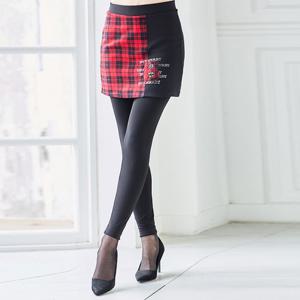 까르죠아 체크 겨울 기모 치마레깅스 겨울 따뜻한 빅사이즈여성 치렝스