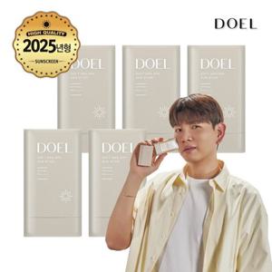 [도엘/5개] DOEL 100% 무기자차 뽀송뽀송 선스틱 X 5개 ( SPF50+ PA++++)
