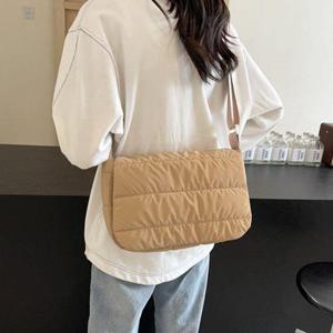 플립 카세트 패딩 크로스백 여성 가방 겨울 에코백 천 (WFFZVER)