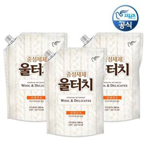 [피죤]피죤 프리미엄 중성세제 울터치 리필 1.3Lx3 / 고급의류,아기옷,울세제