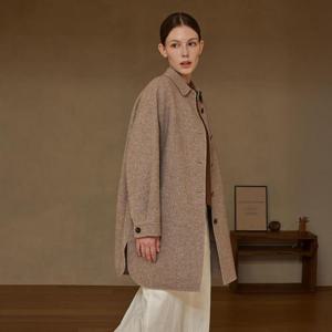 [정가 229,000원][유로모피]울 헨드메이드 싱글버튼 하프 코트