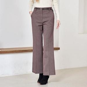 [로코엘라]셀핏 울 블렌디드 세미플레어 벨티드 여성 팬츠