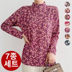 ★반목폴라 7종세트★ 피치기모 화려한 꽃송이 사방스판 반목폴라 7종세트