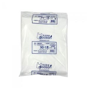 (WFKTNSE) 두산 비닐봉투 흰색 100L 50매입 90호 90X110cm / 손잡이 없음