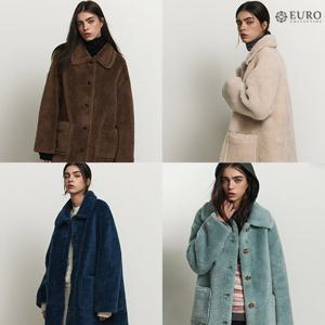 [유로컬렉션] 25FW 아일랜드산 양모 100% 스탠카라 롱코트