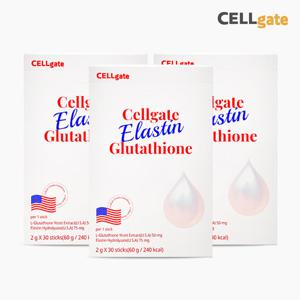 셀게이트 엘라스틴 글루타치온 2g x 30포 3박스 / 이너뷰티 분말형 인지질코팅(리포좀)