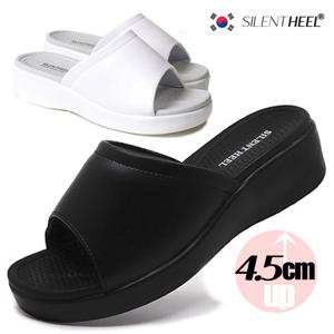 국산 4.5cm 키높이 통굽 슬리퍼 이중 쿠션 약 5cm 여자 사무실 실내화 병원 간호사 선생님 KS011