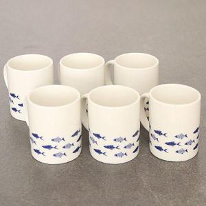 러브앤코리아 믹스커피 머그컵 6P세트 물고기 [WF7B756]